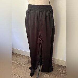 VTG 90s Nike Mens Black Break Away Pants Buttons Basketball ActiveWear Logo XL